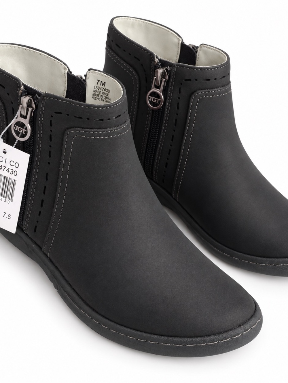 JBU by JAMBU Women's Ankle Boots - Sleek Zip Casual Bootie SIZE 7us